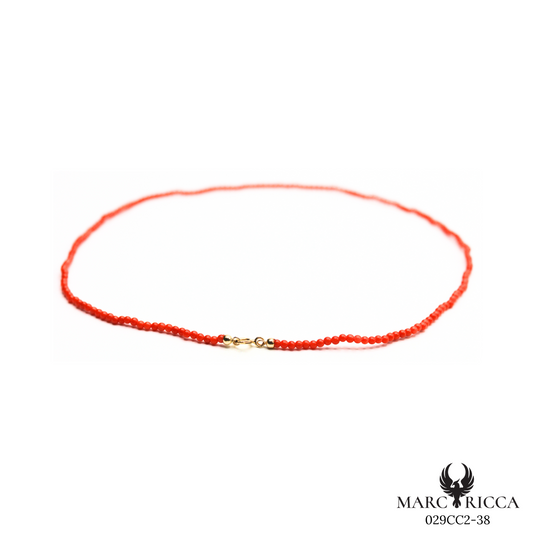 Collier Or Corail Perle 2/3mm