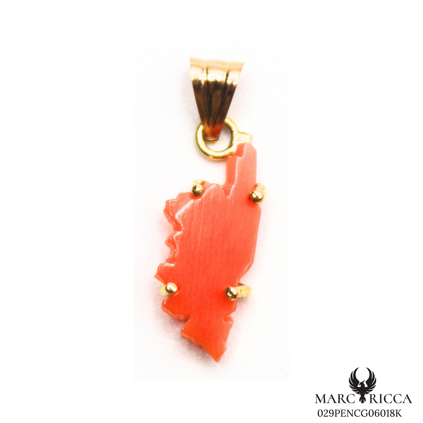 Pendentif Or Corail Corse Pièce Unique