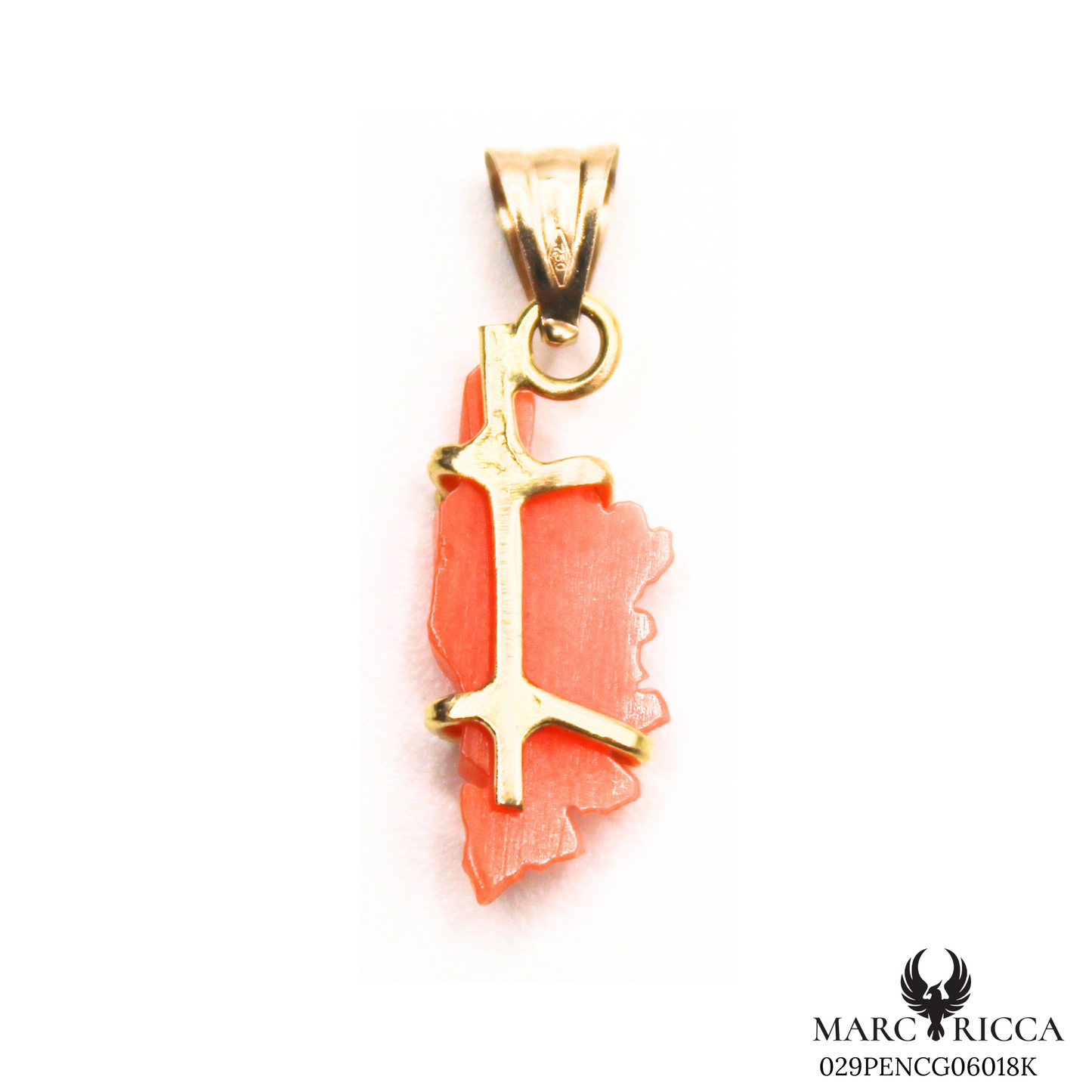Pendentif Or Corail Corse Pièce Unique