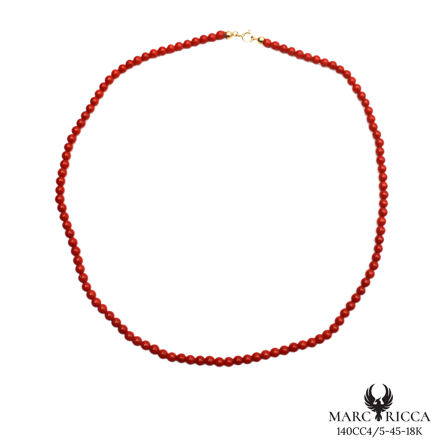 Collier Or Corail Perle 45mm