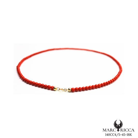 Collier Or Corail Perle 45mm