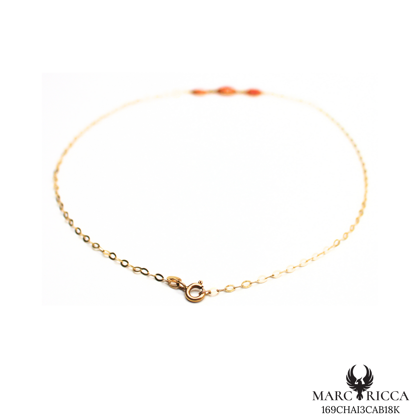 Collier Or Corail Triple Cabochon