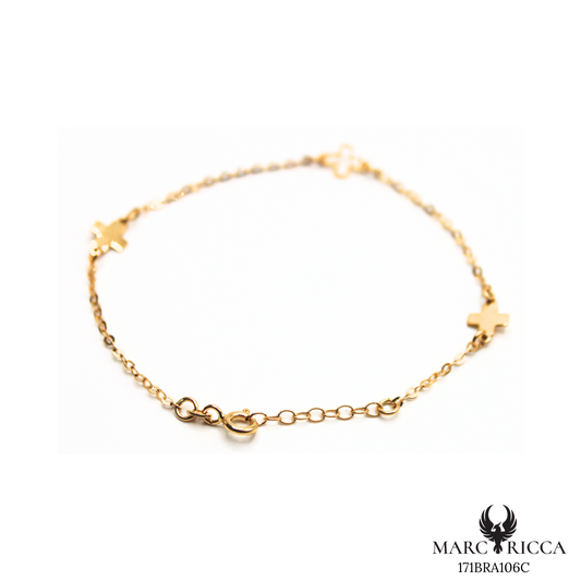 Bracelet Or Triple Croix