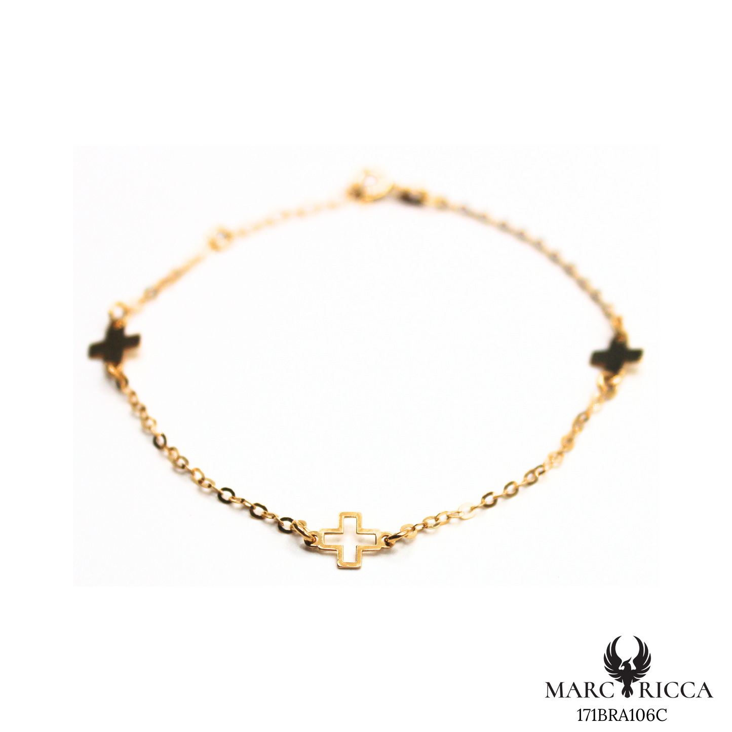 Bracelet Or Triple Croix