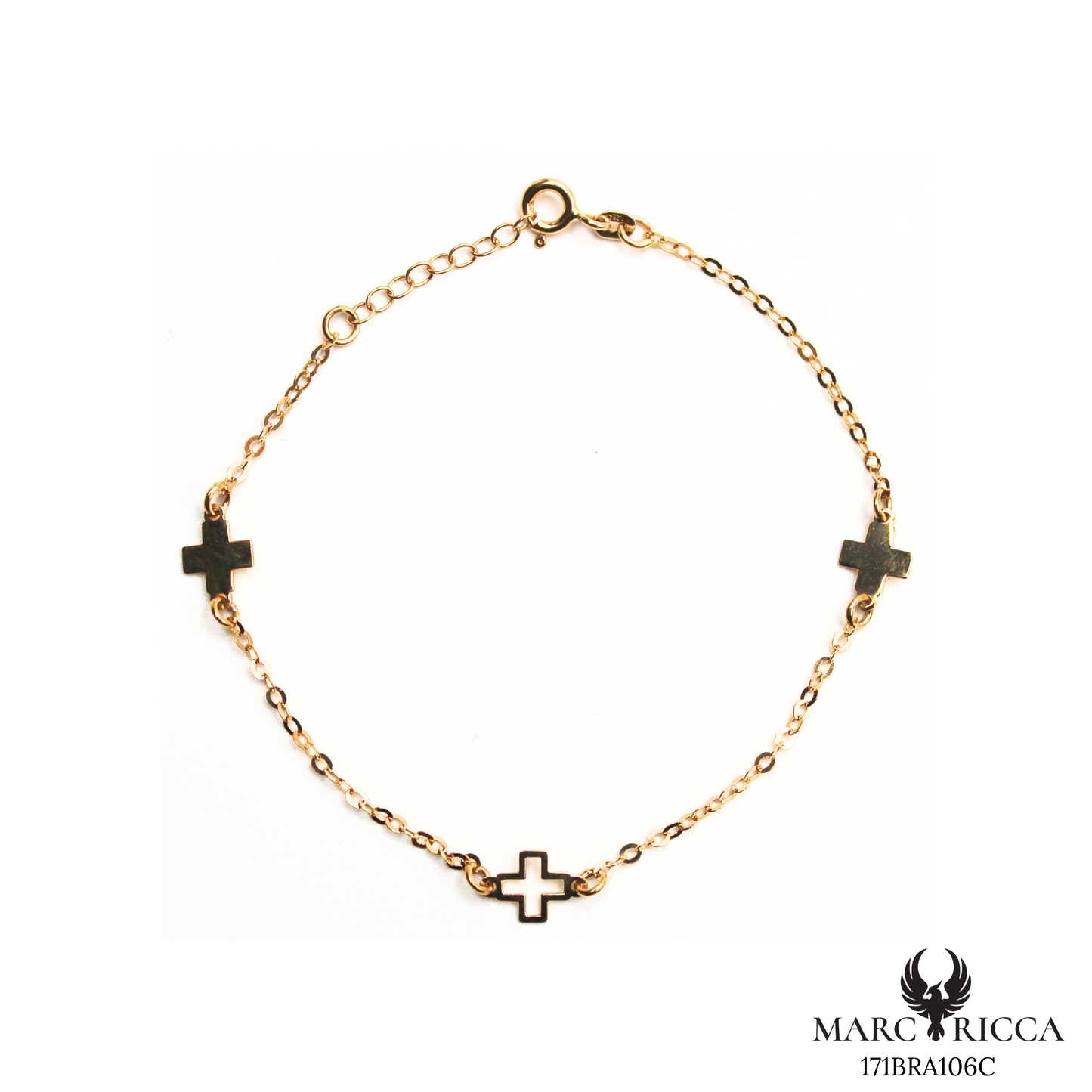 Bracelet Or Triple Croix