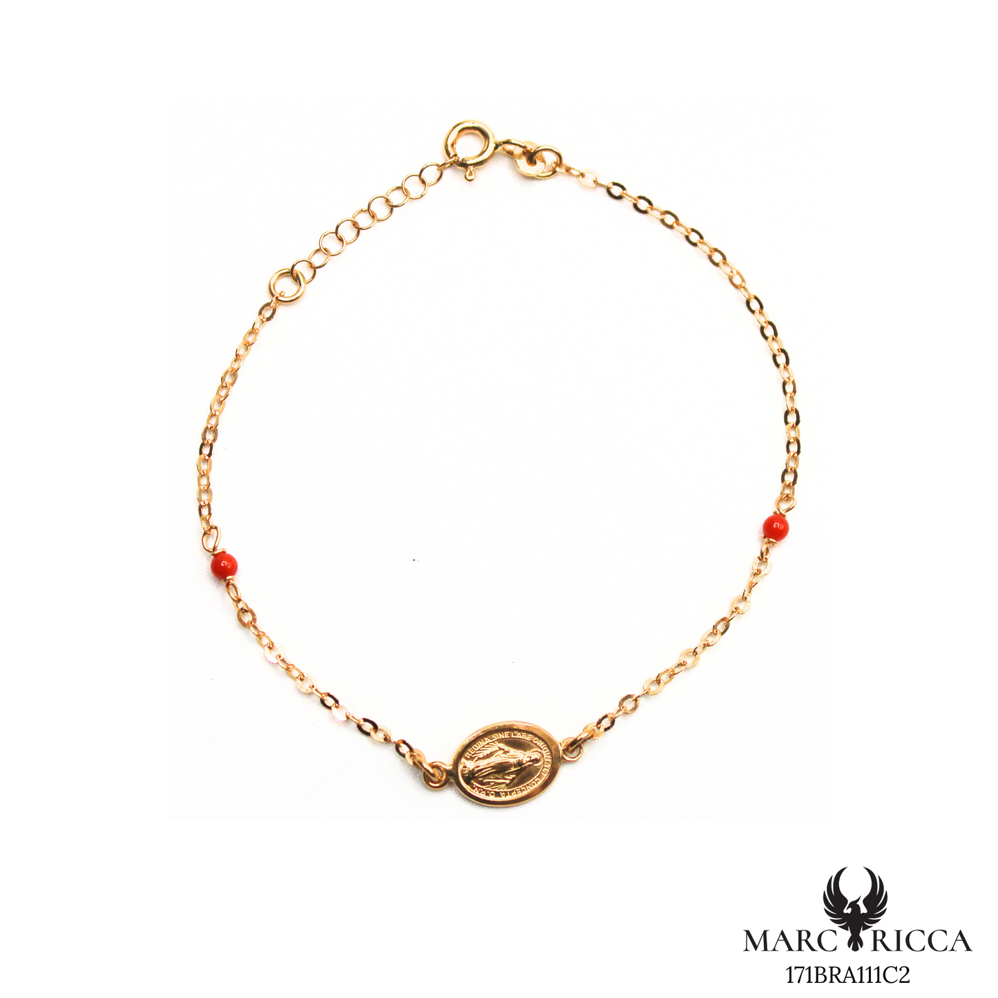 Bracelet Or Corail Perle & Madone