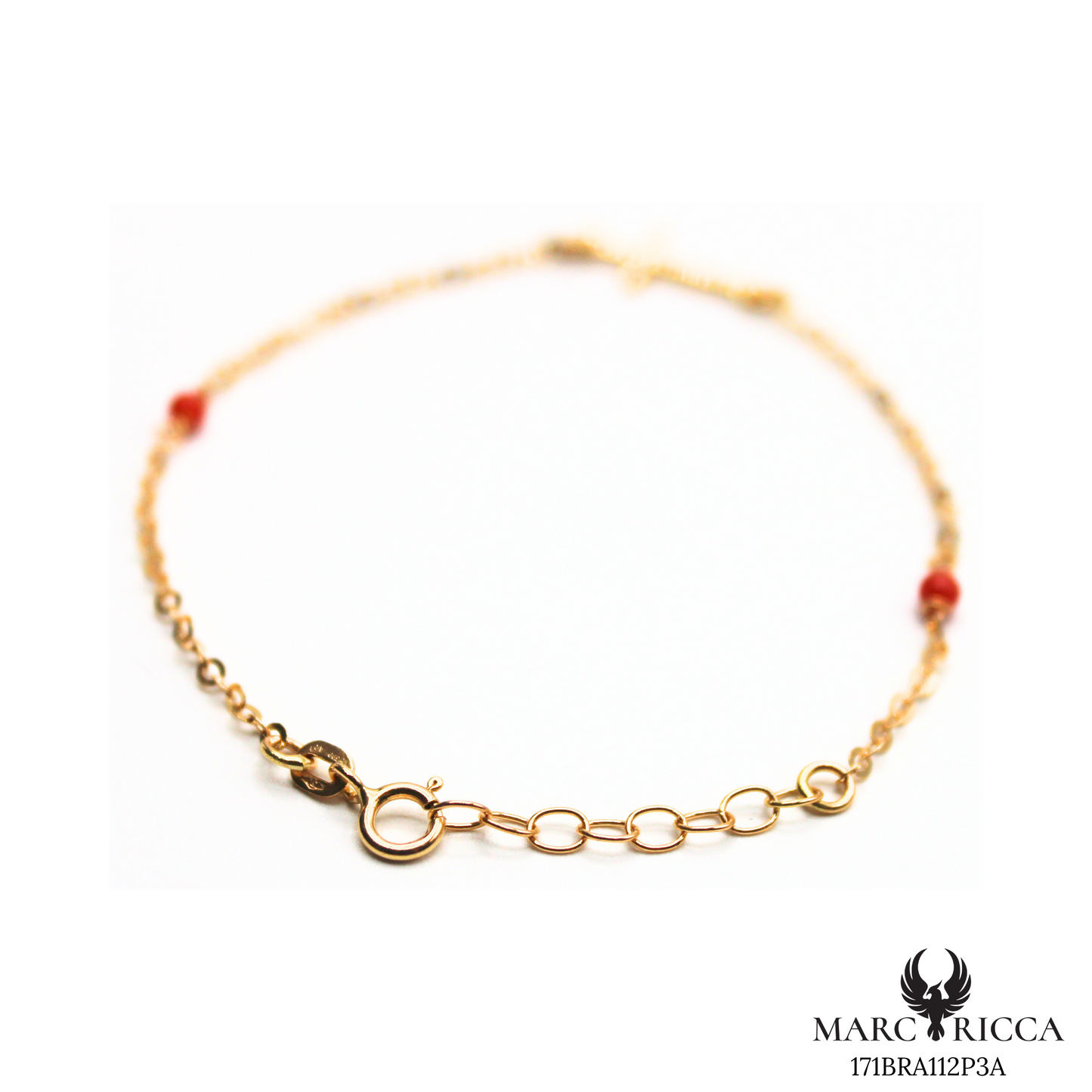 Bracelet Or Corail Perle & Croix
