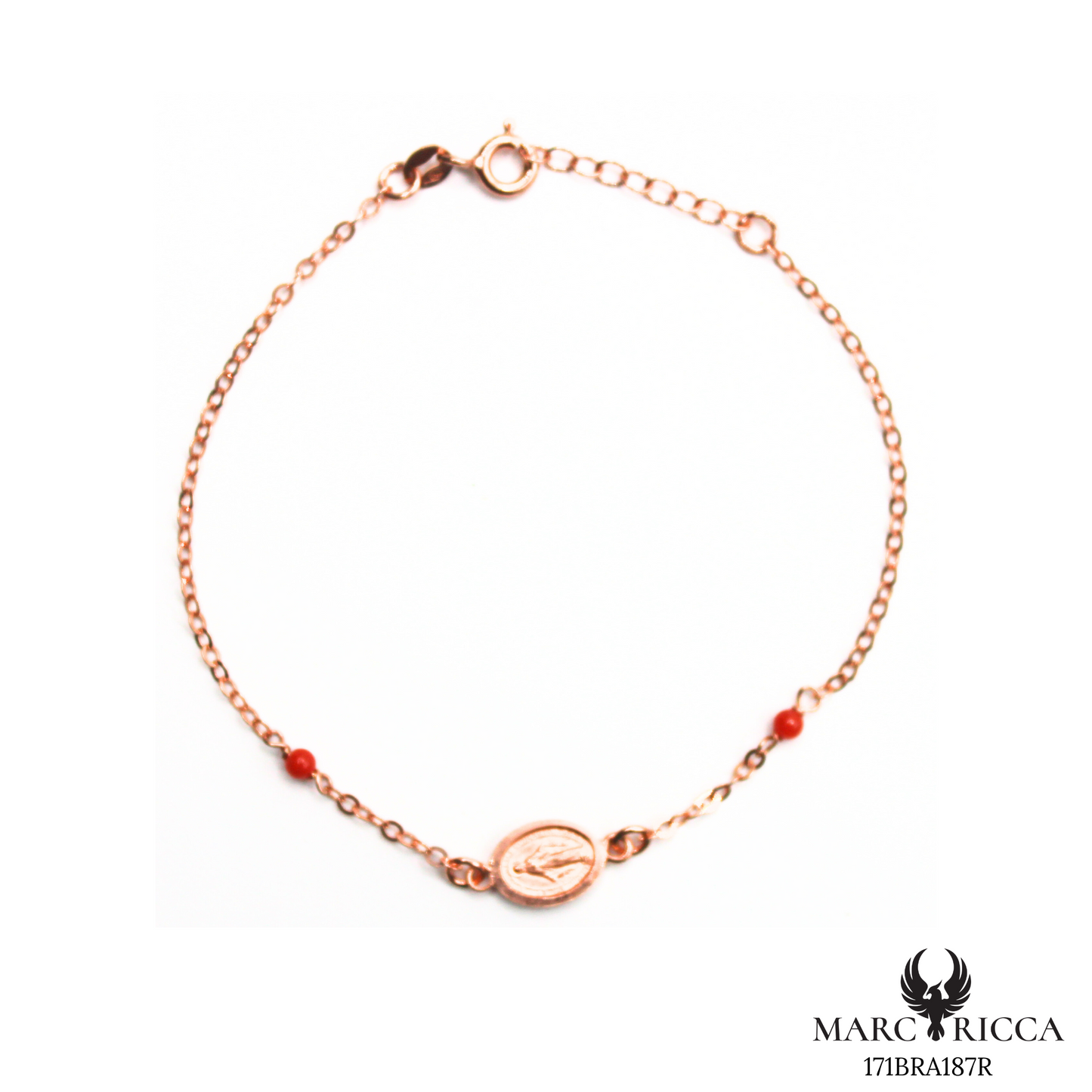 Bracelet Or Corail Perle & Madone Or Rose