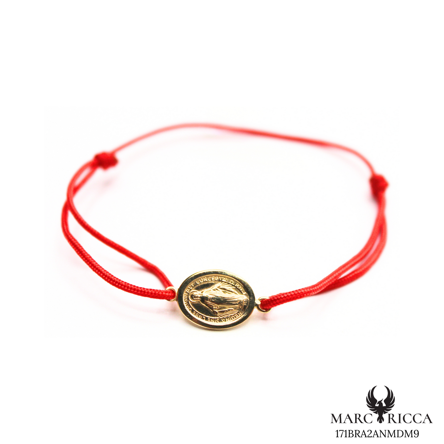Bracelet Or Elastique Rouge & Madone