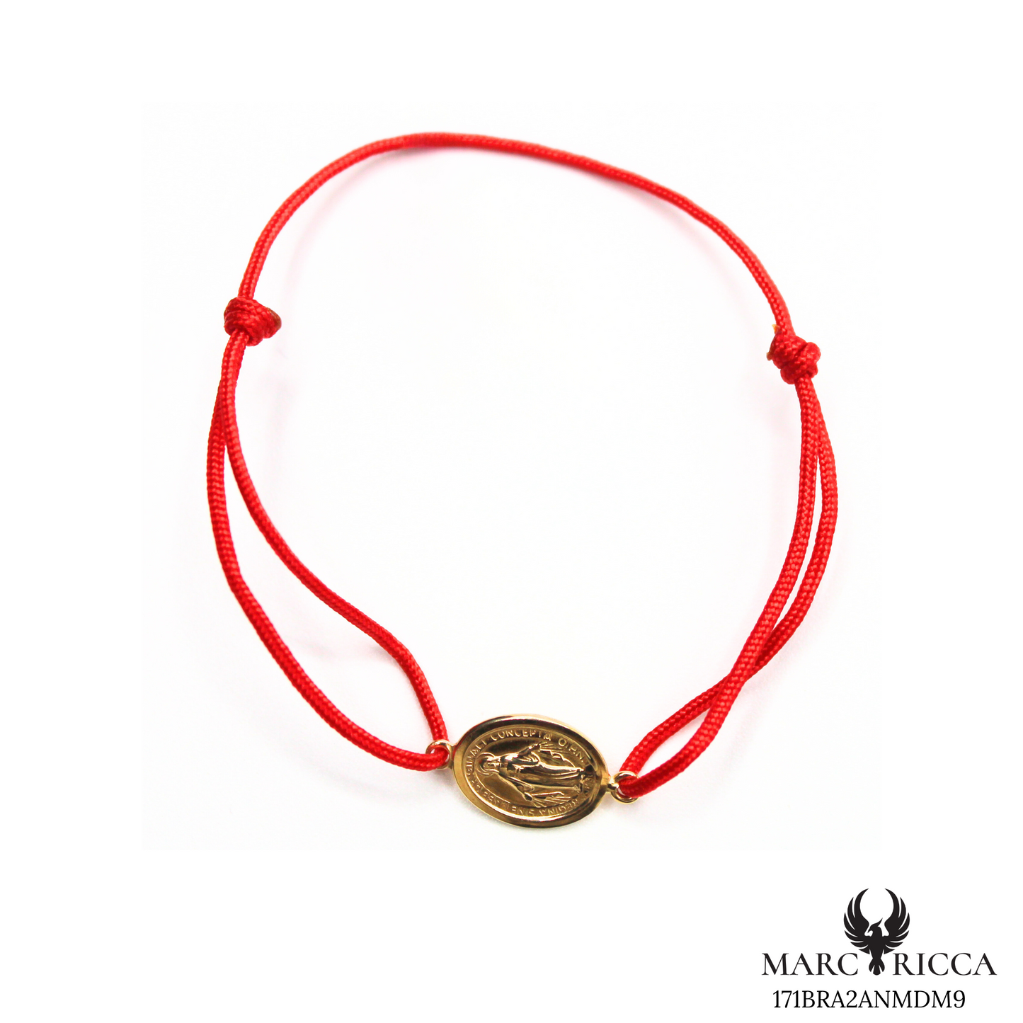 Bracelet Or Elastique Rouge & Madone