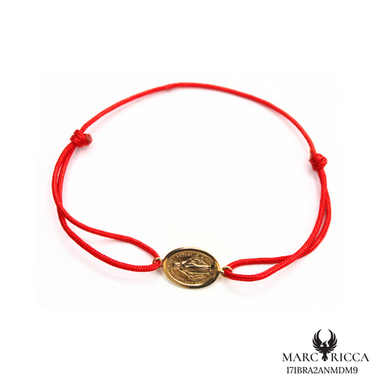 Bracelet Or Elastique Rouge & Madone