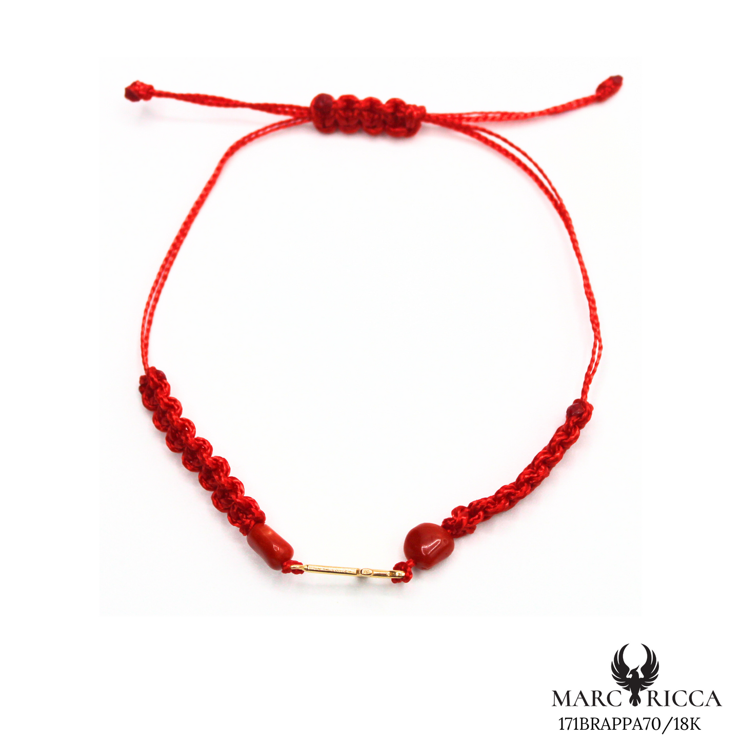 Bracelet Or Cordon Corail Sasso & Croix