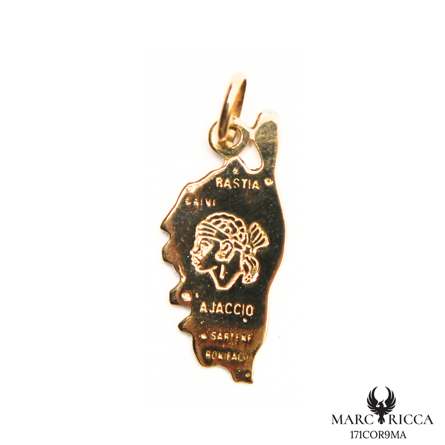 Pendentif Or Corse, Tête de Maure & Villes