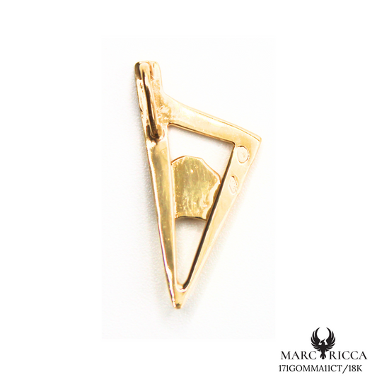 Pendentif Or Corse Stylisée Creuse é Tête de Maure