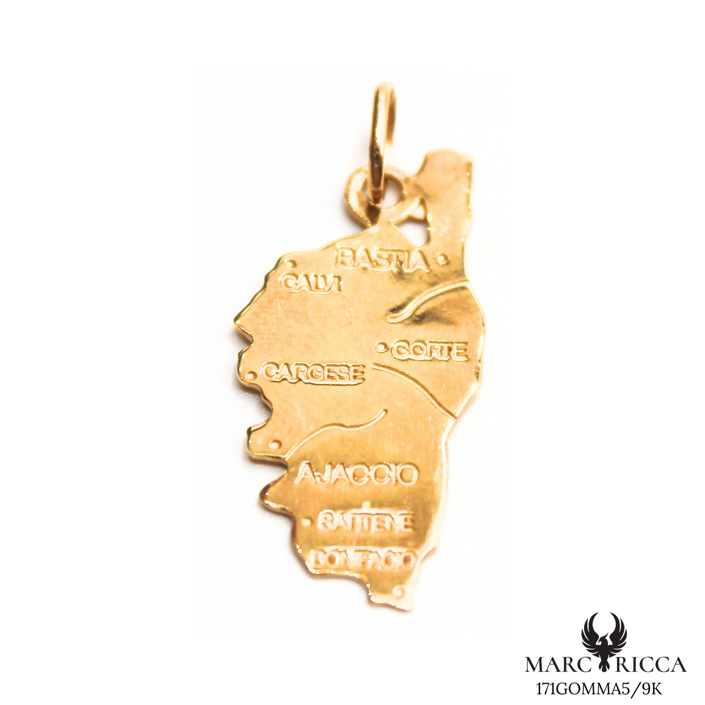 Pendentif Or Corse & Villes Principales