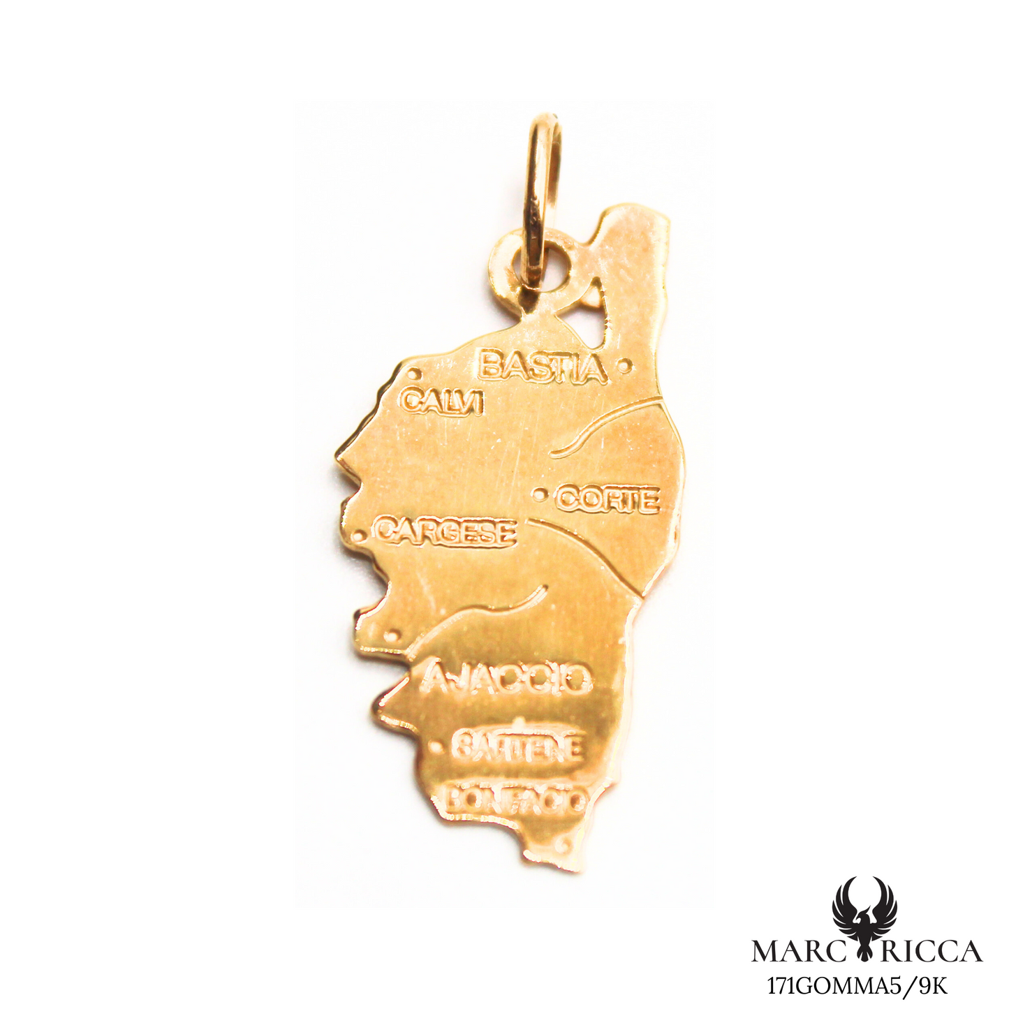 Pendentif Or Corse & Villes Principales