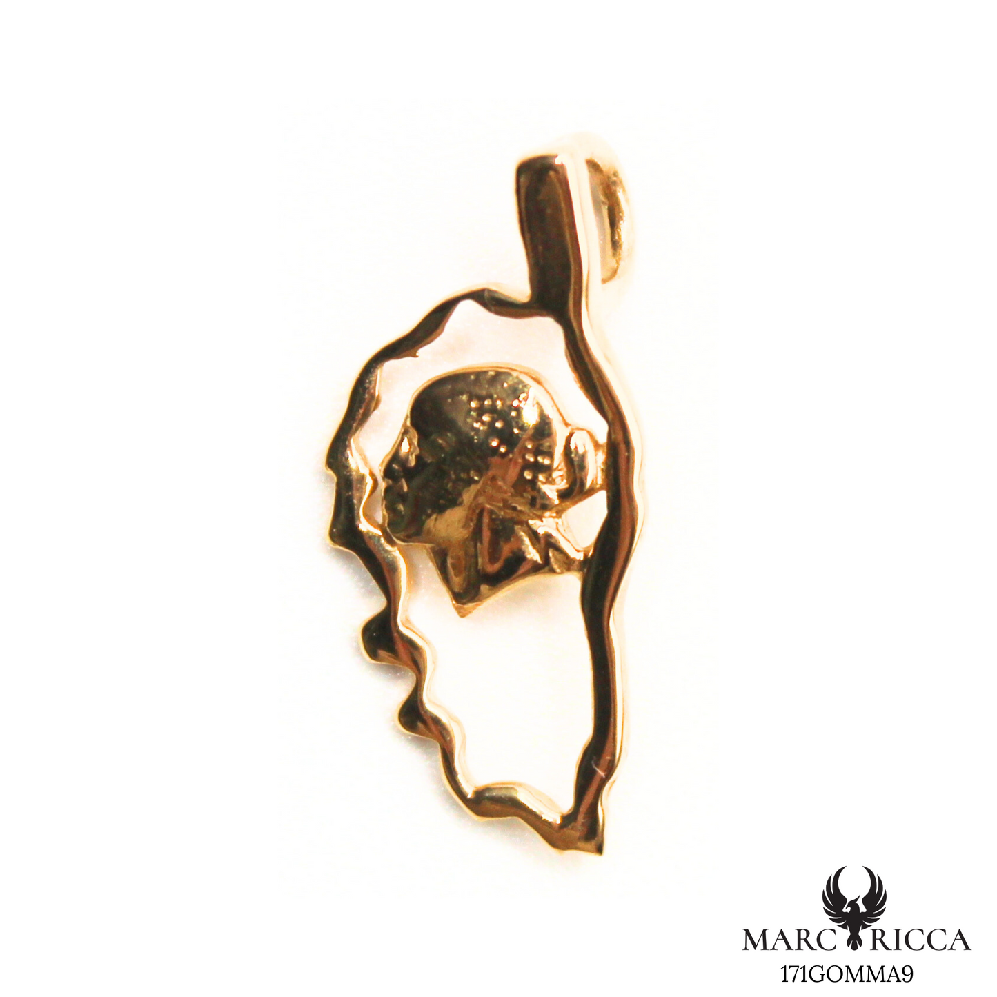 Pendentif Or Corse Creuse & Tête de Maure