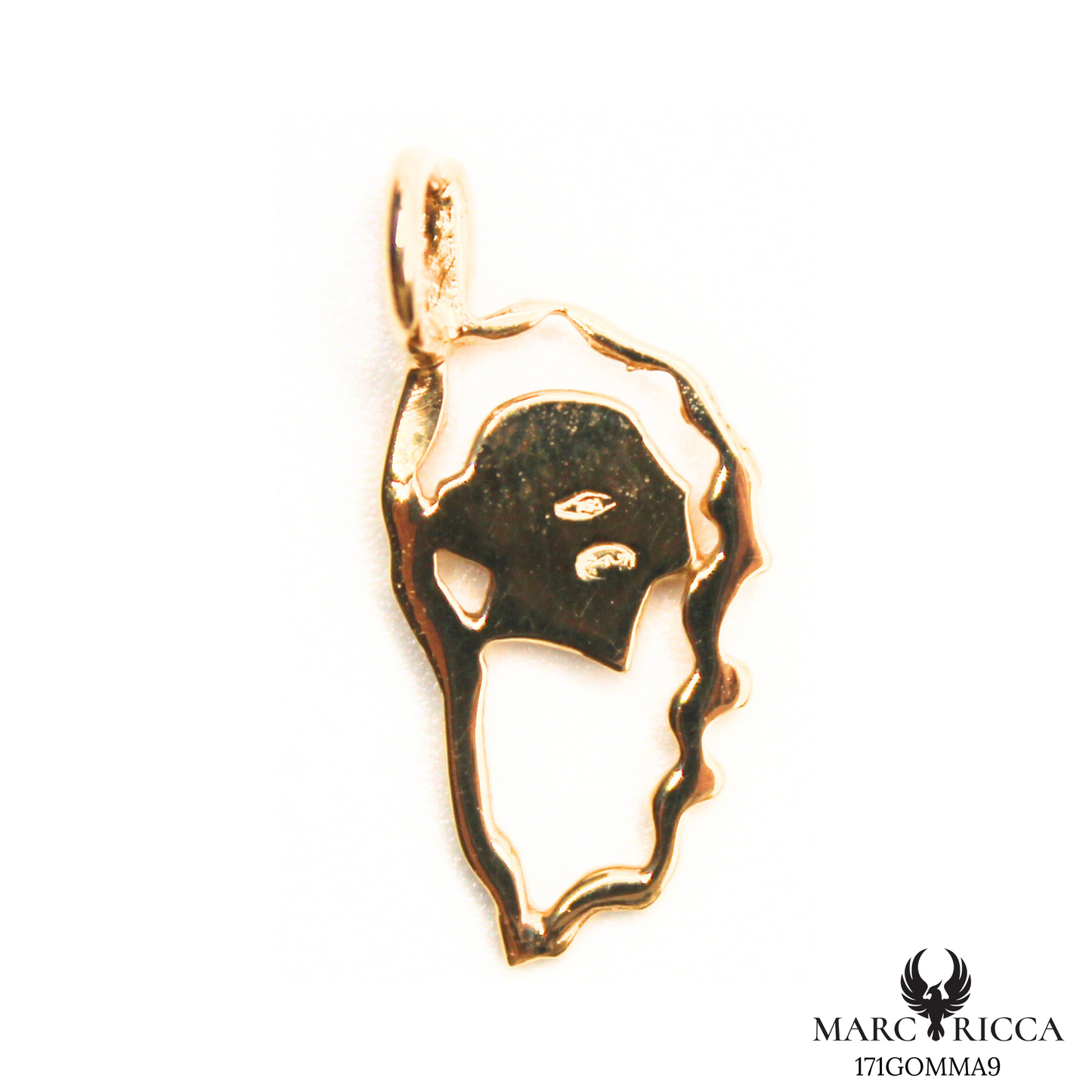 Pendentif Or Corse Creuse & Tête de Maure