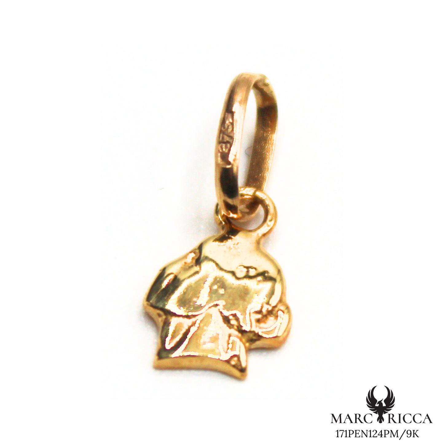 Pendentif Or Tête de Maure Petite & 3D 9 Carats