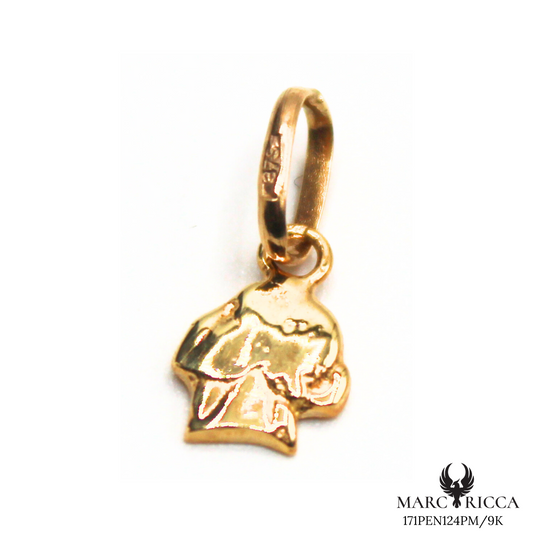 Pendentif Or Tête de Maure Petite & 3D 9 Carats