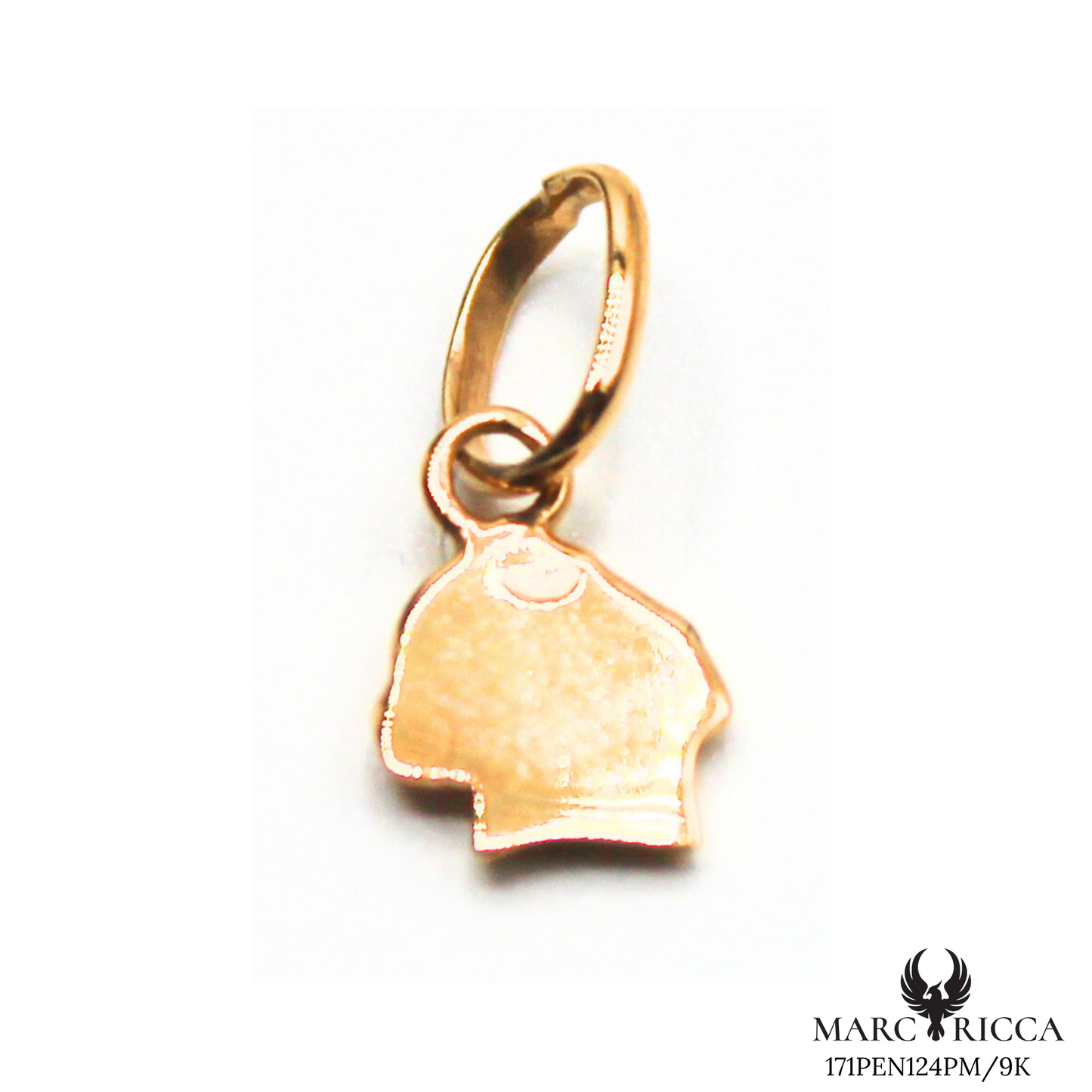 Pendentif Or Tête de Maure Petite & 3D 9 Carats
