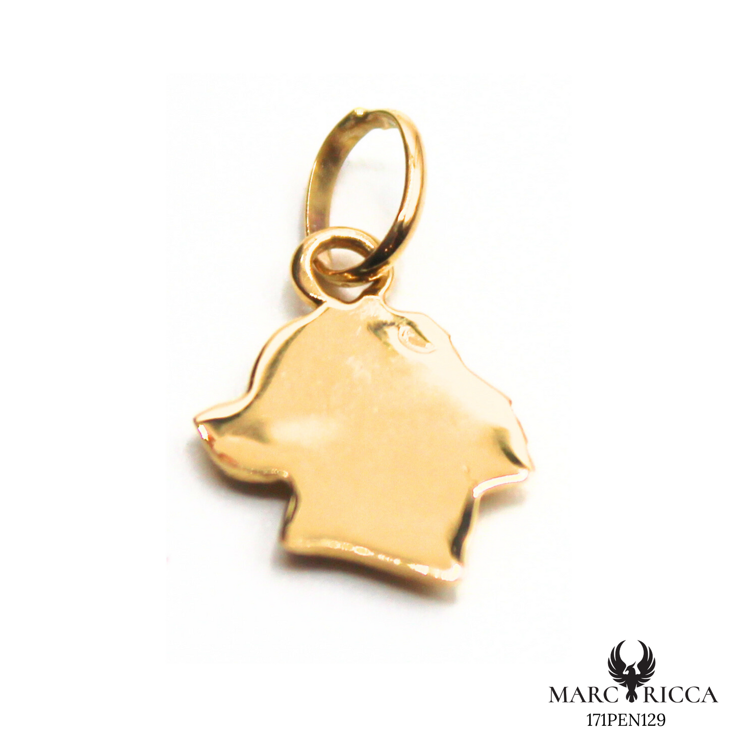 Pendentif Or Tête de Maure 3D