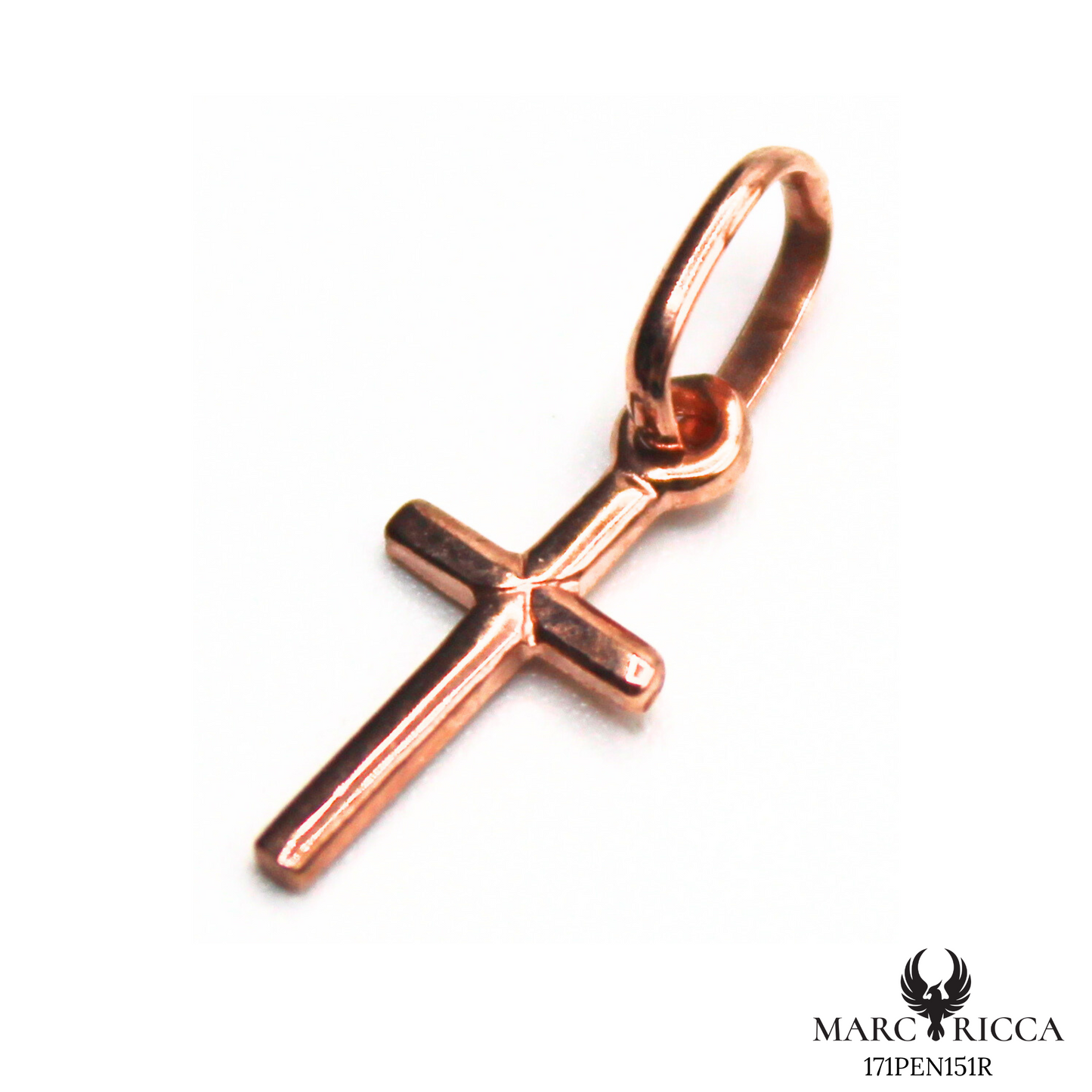 Pendentif Or & Or Rose Croix