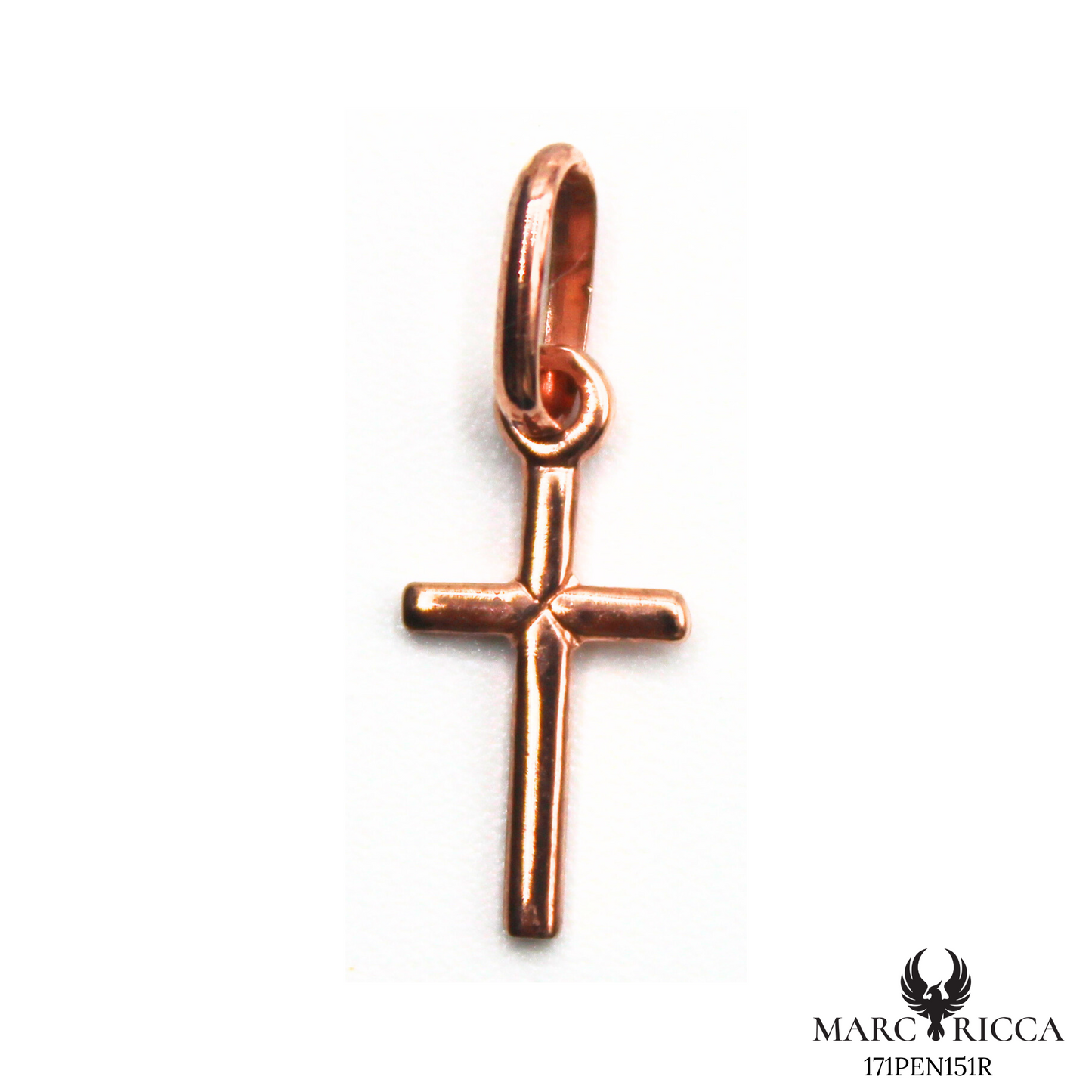 Pendentif Or & Or Rose Croix