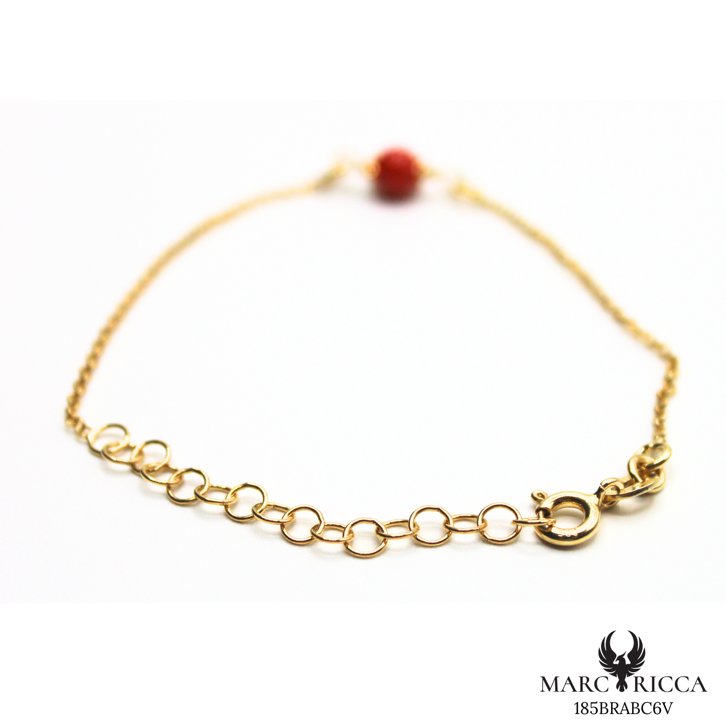 Bracelet Vermeil Corail Perle Seule