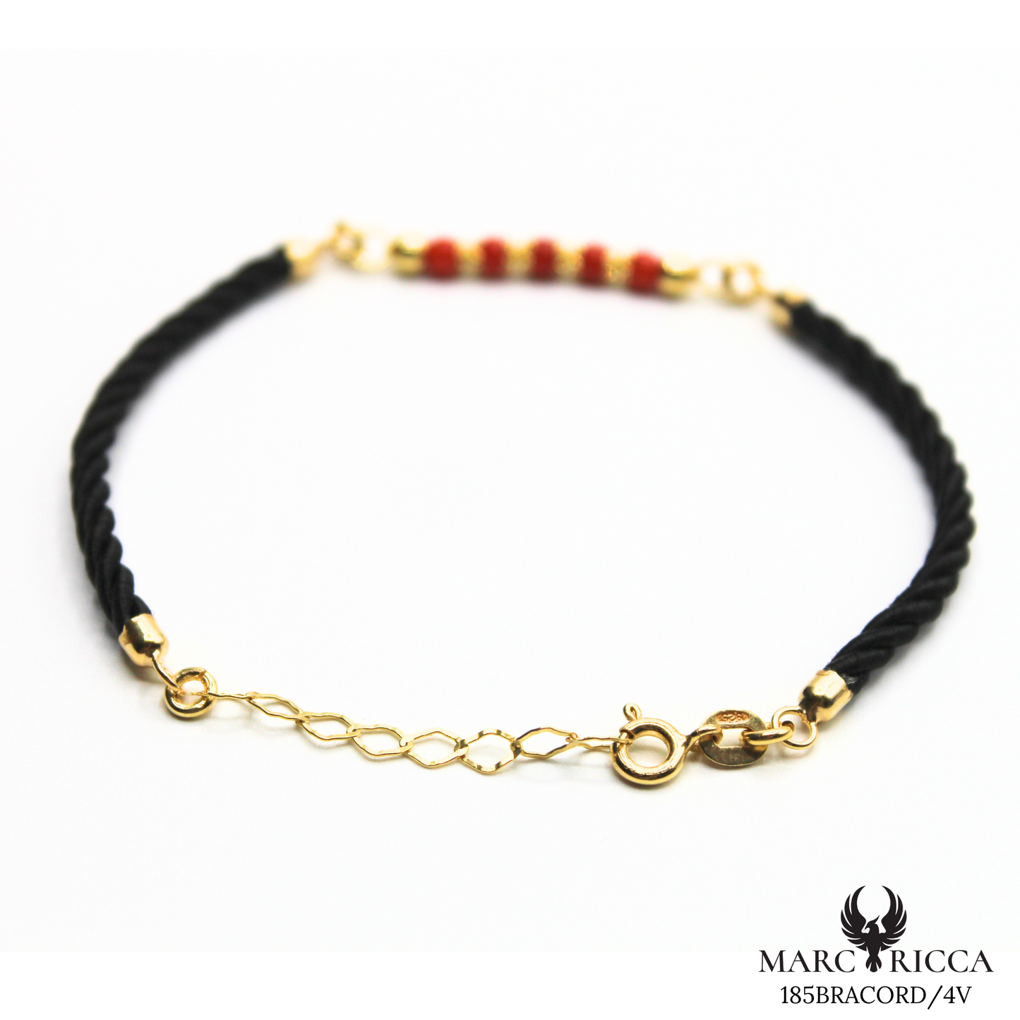 Bracelet Vermeil Cordon & Corail Perle