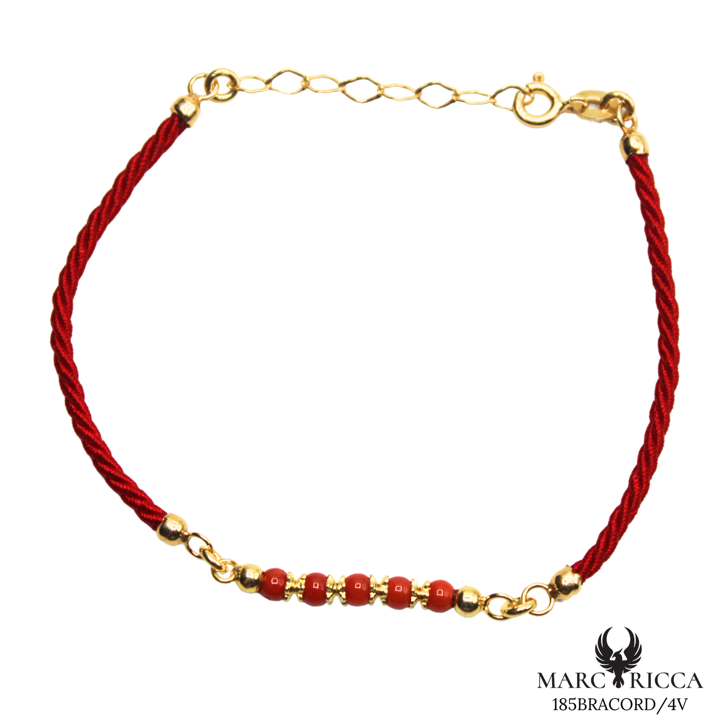 Bracelet Vermeil Cordon & Corail Perle