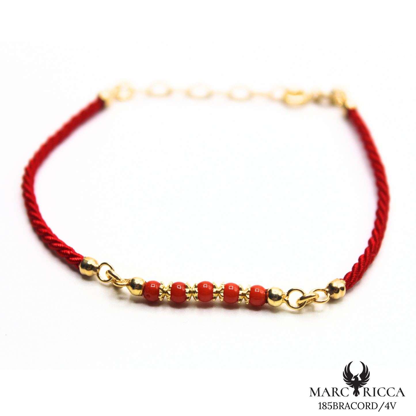 Bracelet Vermeil Cordon & Corail Perle