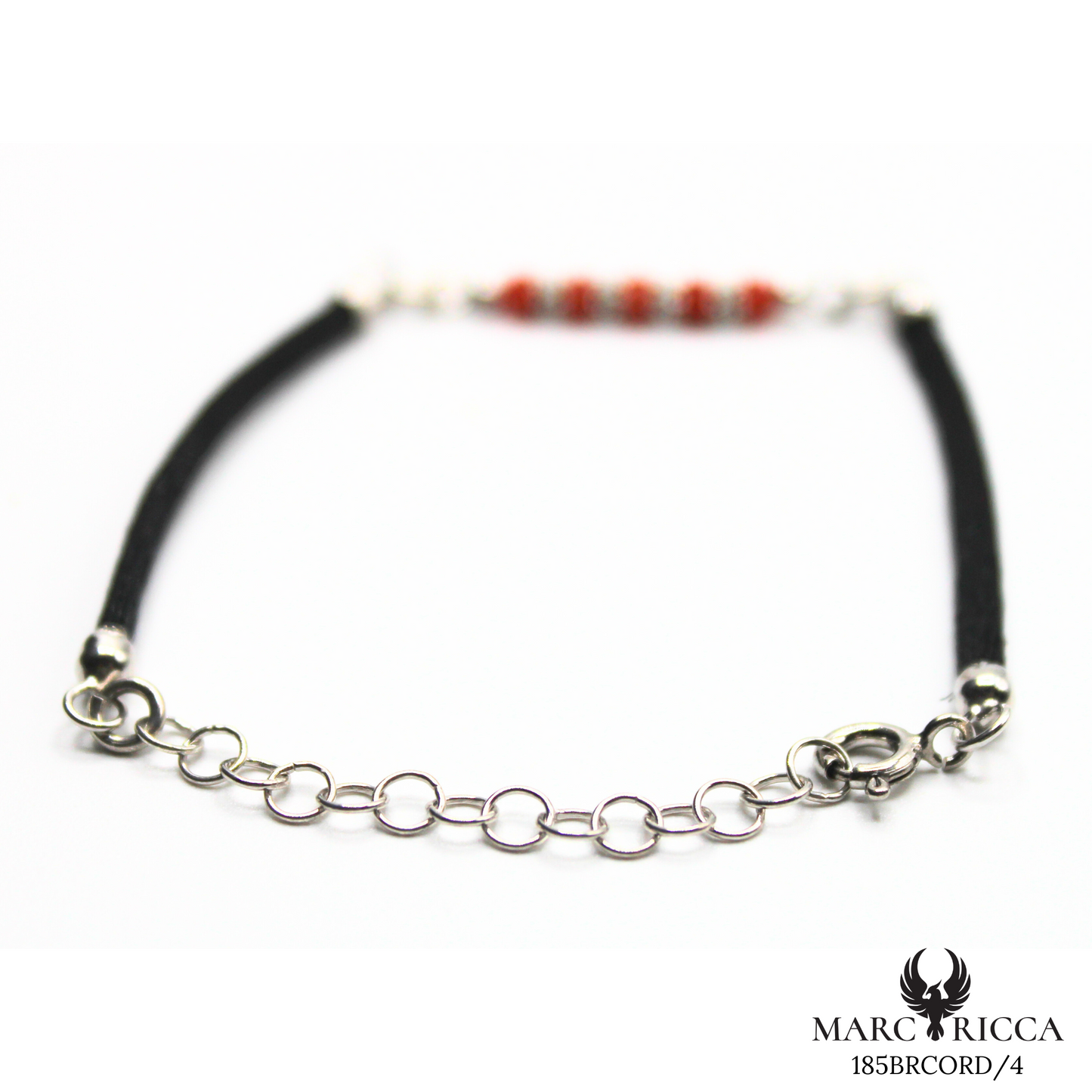 Bracelet Argent Corail Perle & Satin