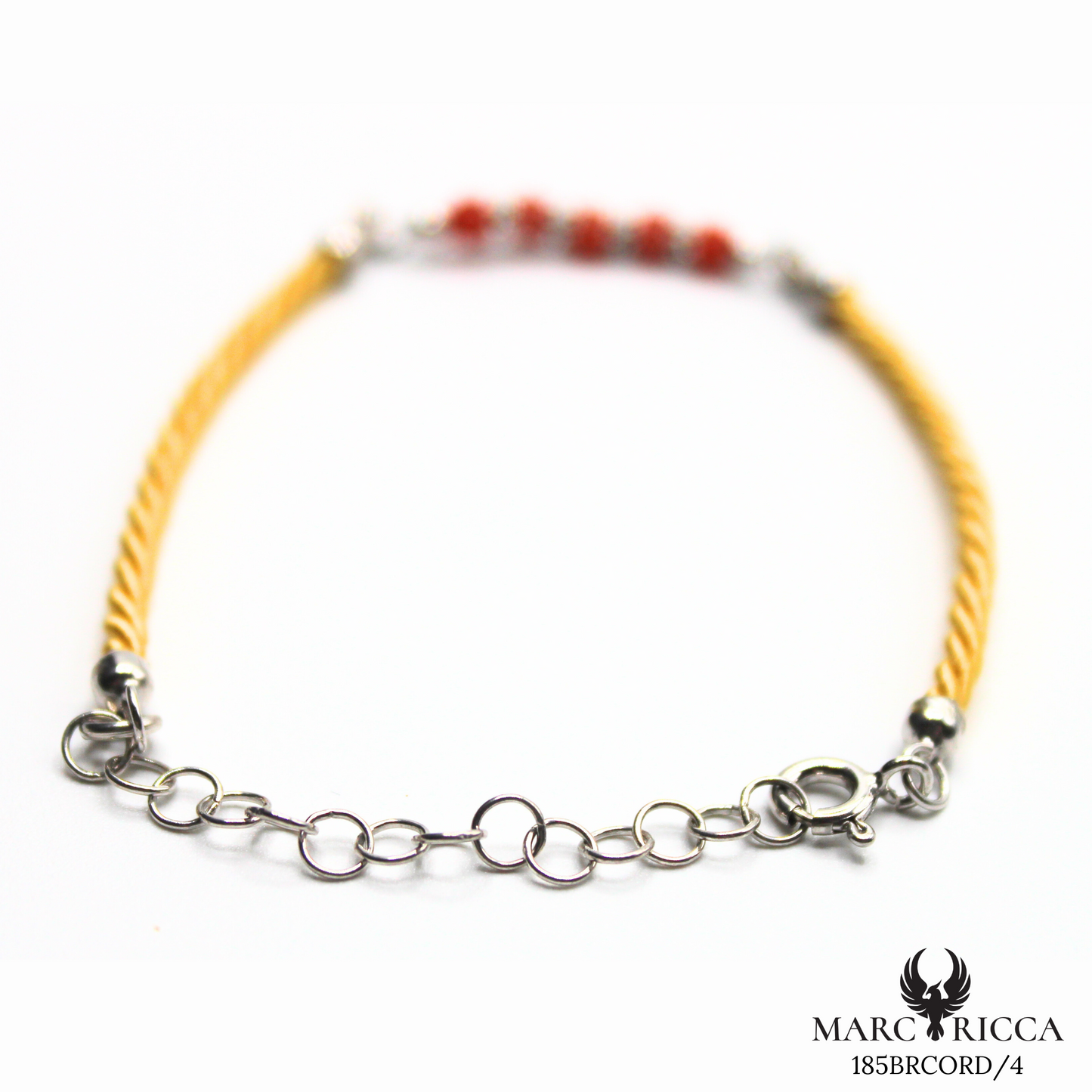 Bracelet Argent Corail Perle & Cordon