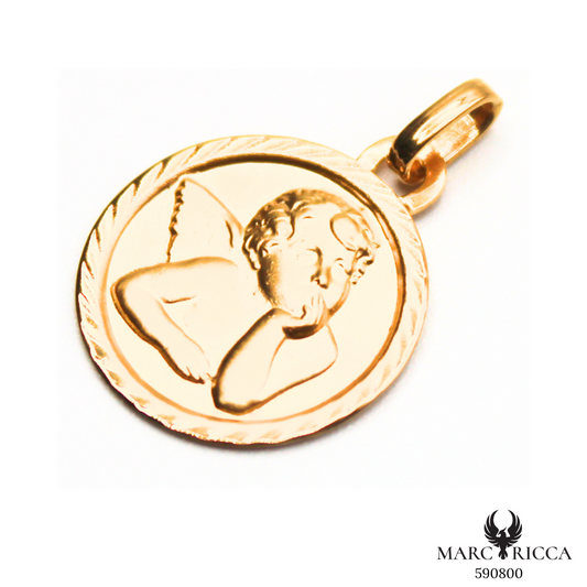 Pendentif Or Médaille Ange