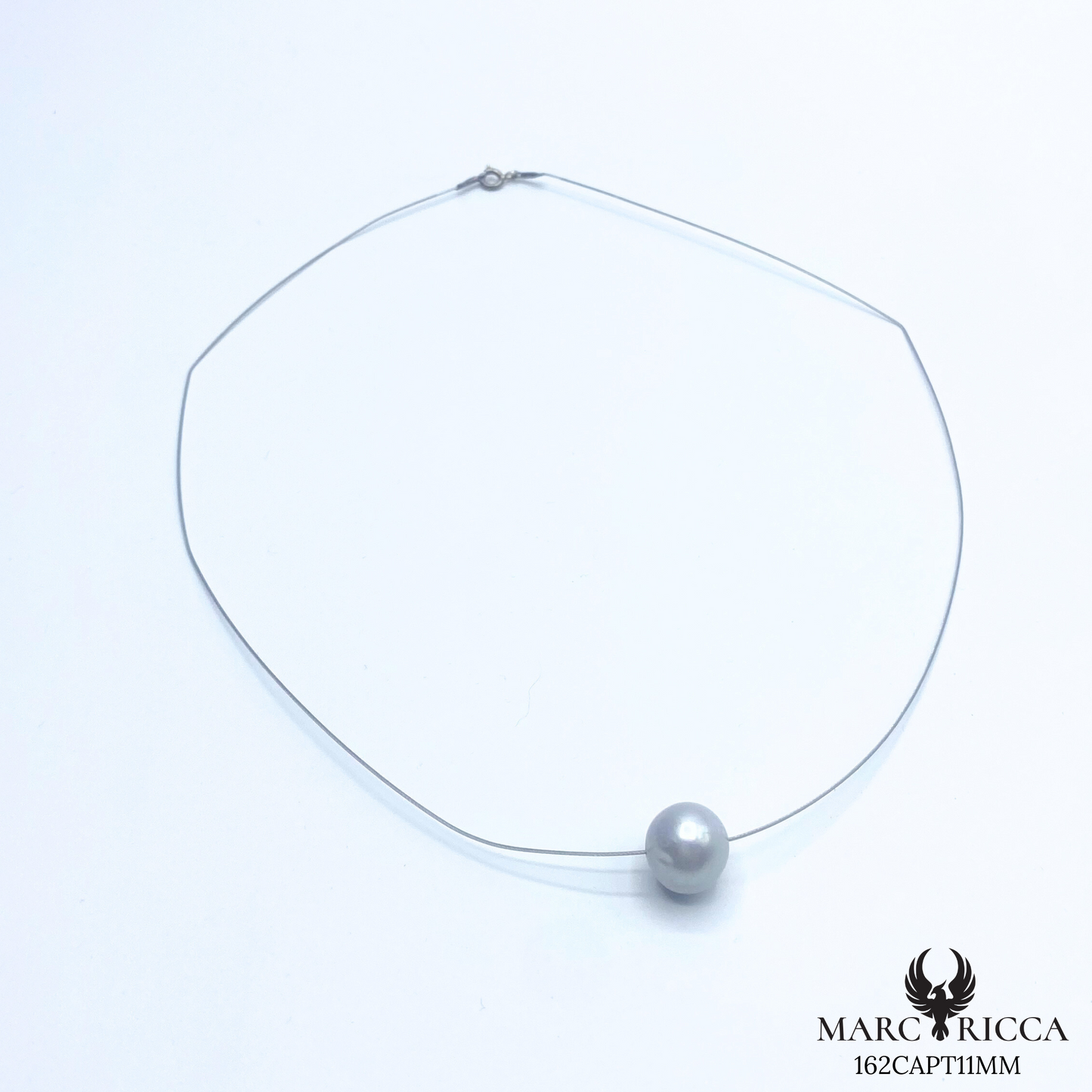 Collier en câble acier et perle