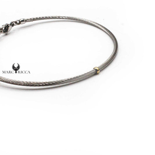 Bracelet Or boules 9 Carats & Acier