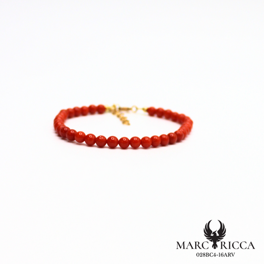 Bracelet perles de corail 4 mm