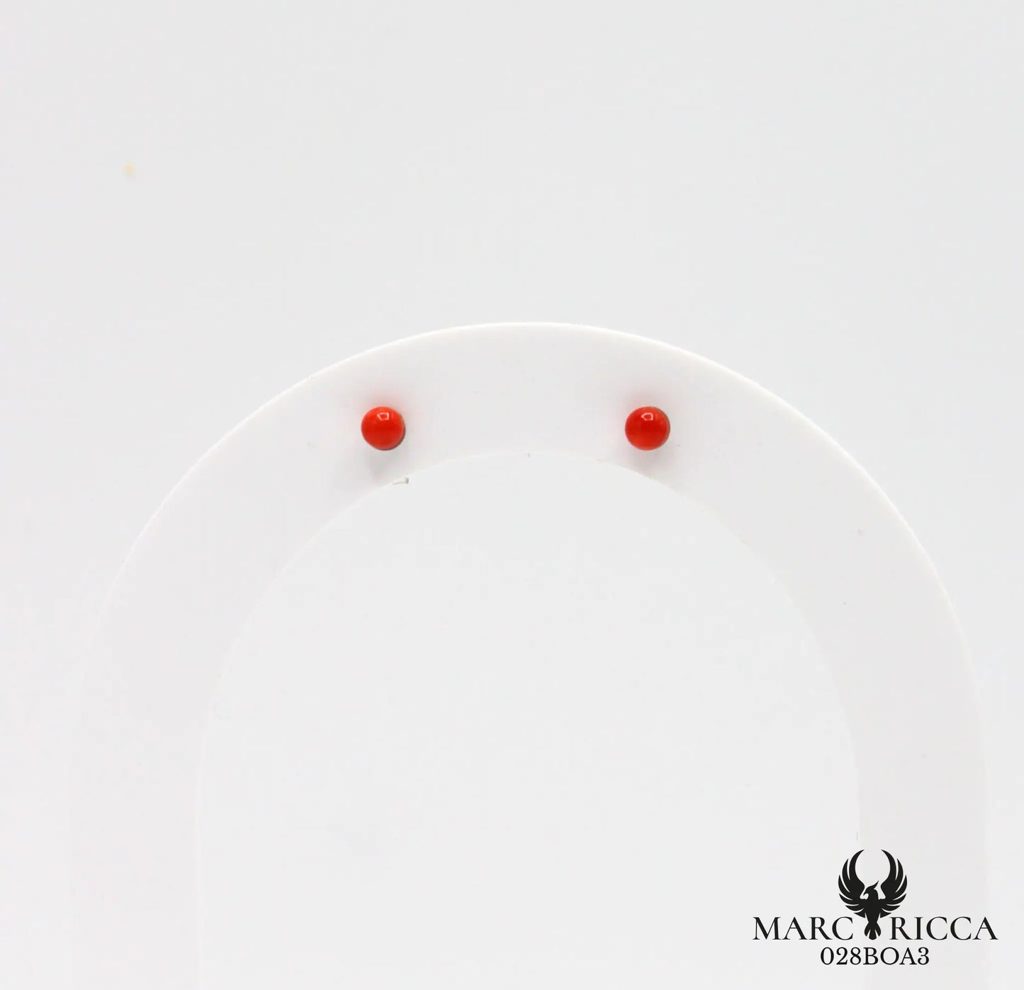 Boucles d'oreilles clous perles corail