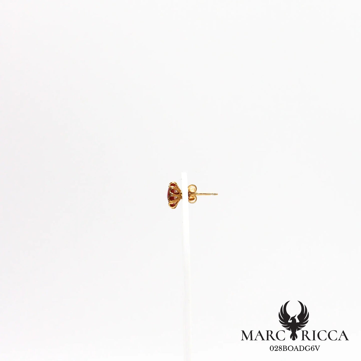 Boucles d'oreilles clous corail ovale