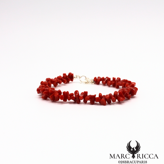 Bracelet Argent Cupolino Corail Rouge