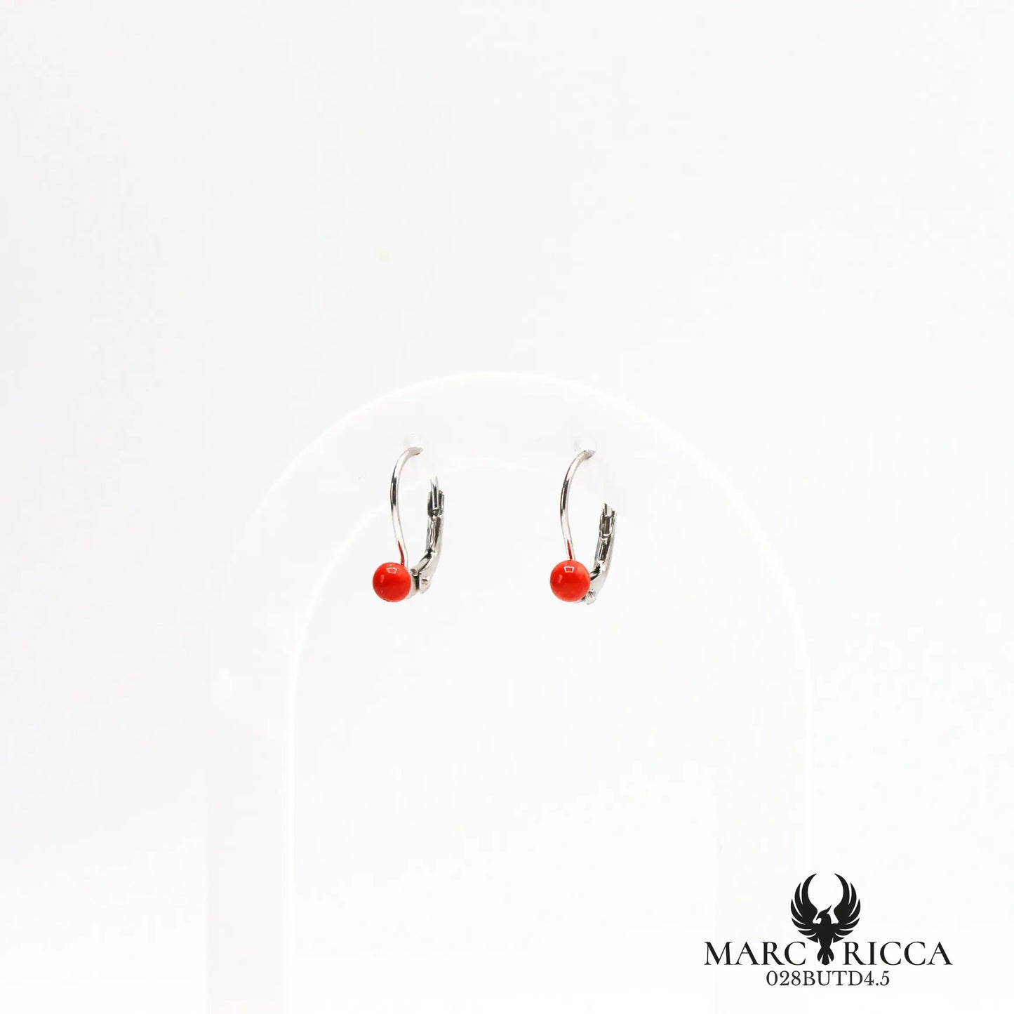 Boucles d'oreilles dormeuses avec perles de corail
