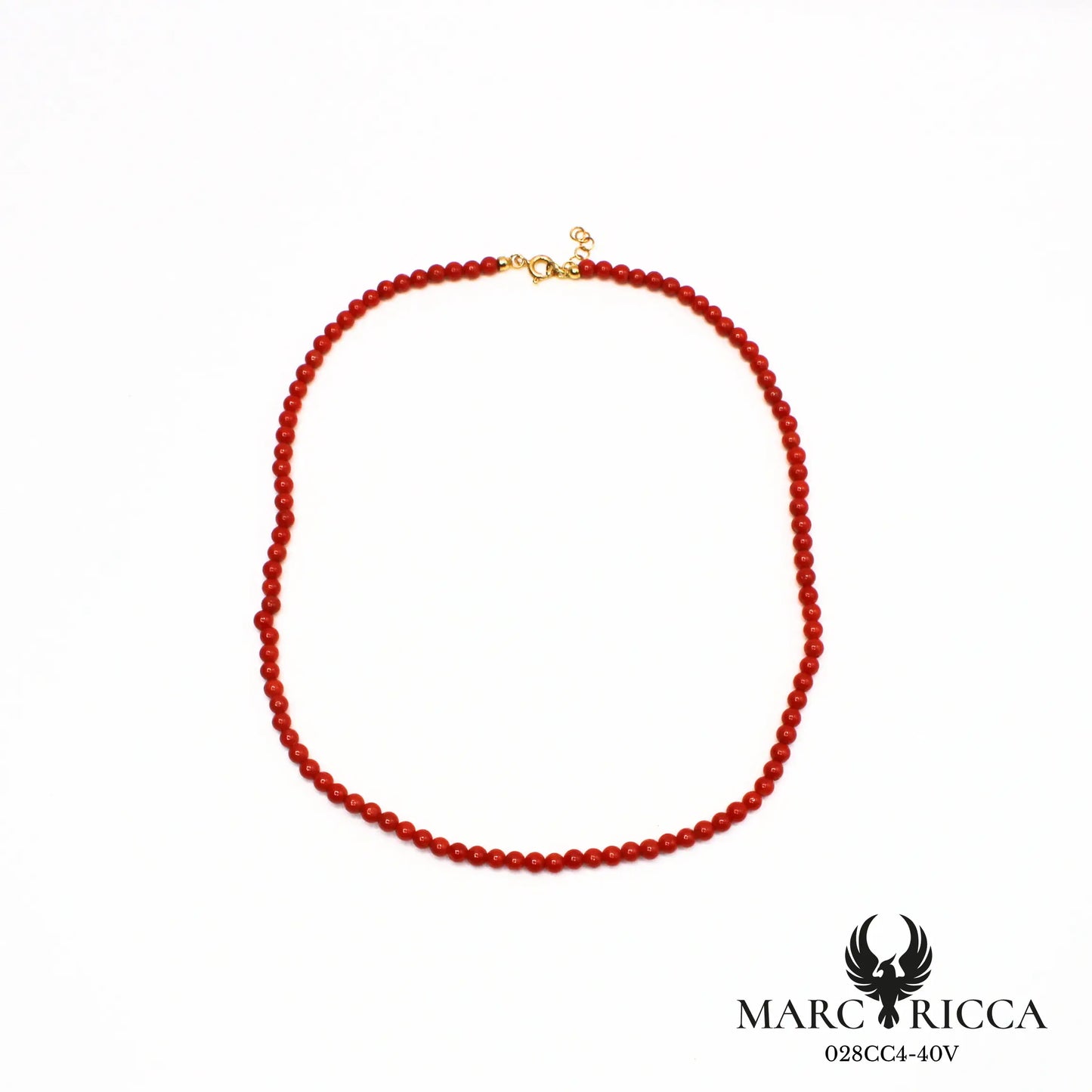 Collier perles de corail 4mm