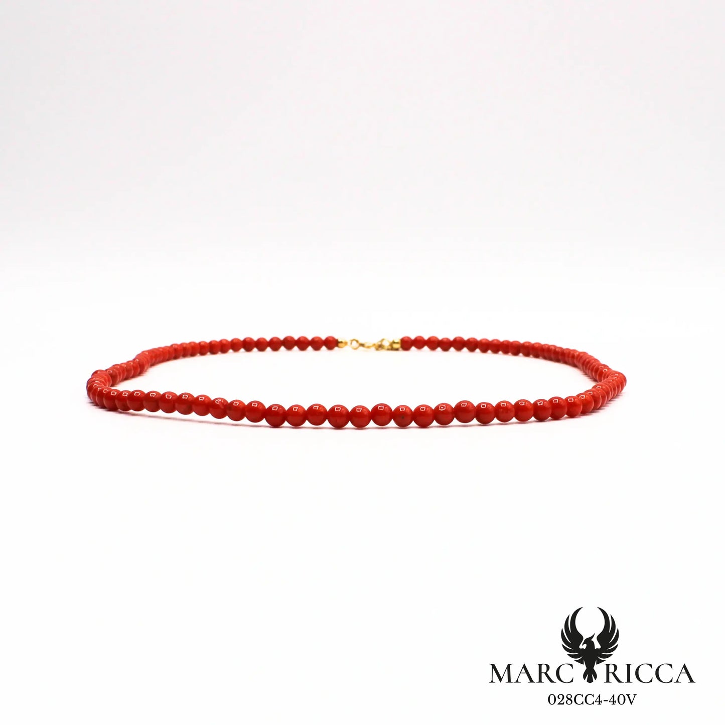 Collier perles de corail 4mm