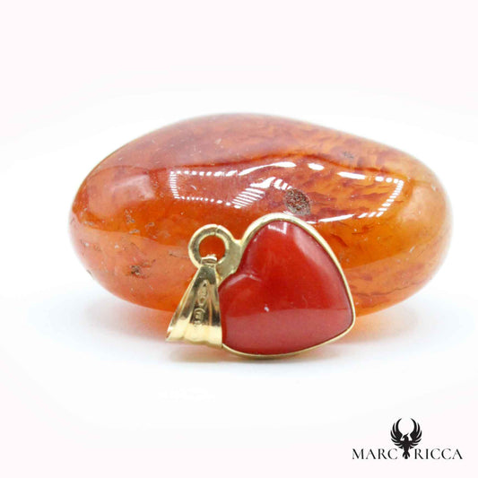 Pendentif Or Cœur Corail Contouré 18 Carats