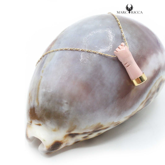 Collier Or Main Corail Rose