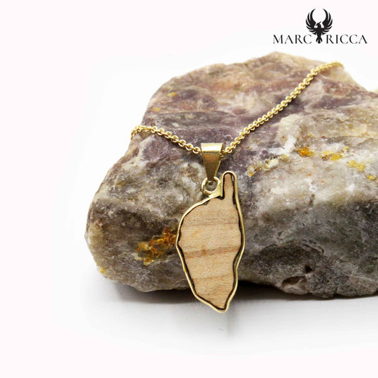 Pendentif Or Corse & Bois ou Corne 18 Carats