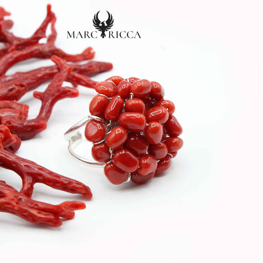 Bague Argent Corail Sassi