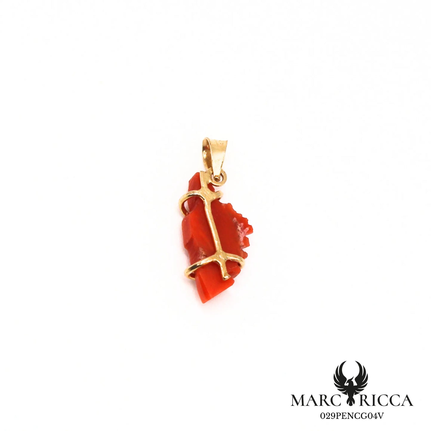 Pendentif corse en corail et vermeil
