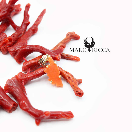 Pendentif Or Corse en Corail